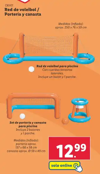 Lidl CRIVIT Red de voleibol / Portería y canasta oferta