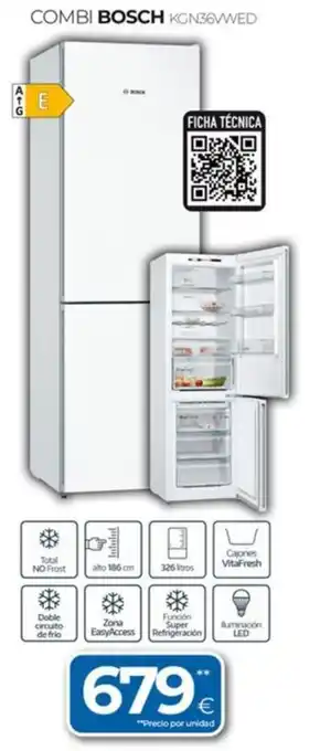 Tien 21 BOSCH Combi kgn36vwed oferta