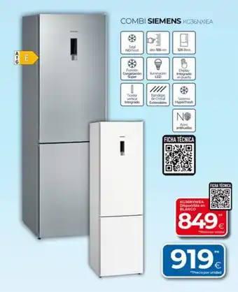 Tien 21 SIEMENS Combi kg36nxiea oferta