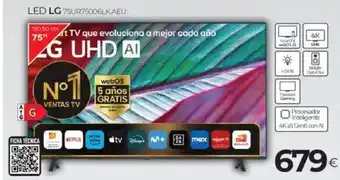 Tien 21 LG Led 75ur75006lk.aeu oferta