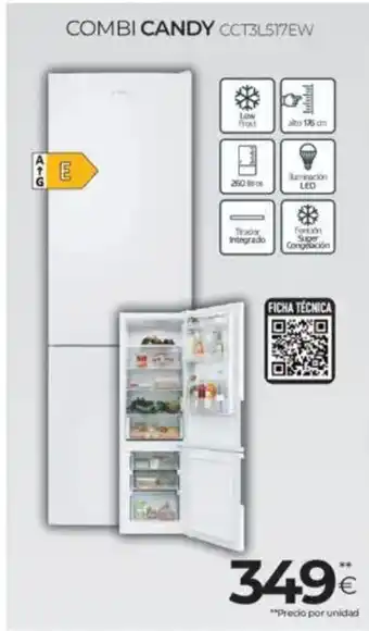 Tien 21 CANDY Combi cct3l517ew oferta