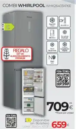 Tien 21 WHIRLPOOL Combi whk26403xp6e oferta