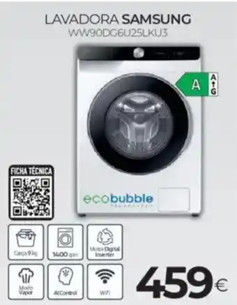 Tien 21 SAMSUNG Lavadora WW90DG6U25LKU3 oferta