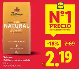 Lidl BELLAROM Café tueste natural molido oferta