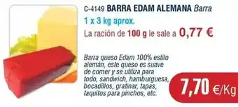 Abordo Edam - barra alemana oferta