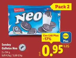 Lidl SONDEY Galletas Neo oferta