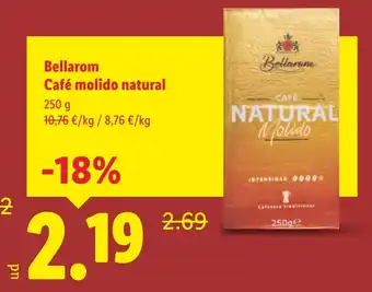 Lidl BELLAROM Café molido natural oferta