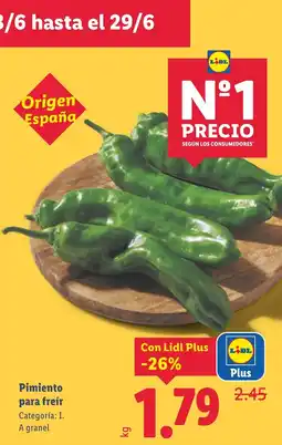 Lidl Pimiento para freír oferta