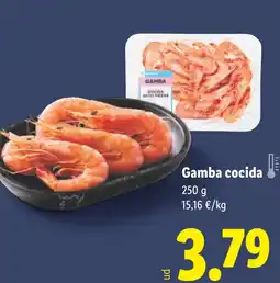 Lidl Gamba cocida oferta