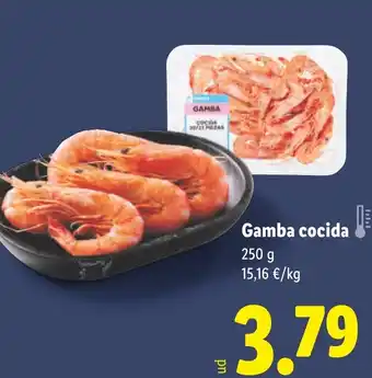 Lidl Gamba cocida oferta