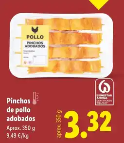 Lidl Pinchos de pollo adobados oferta