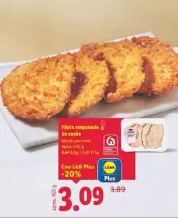 Lidl Filete empanado de cerdo oferta