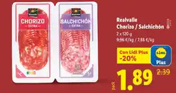Lidl REALVALLE Chorizo / Salchichón oferta