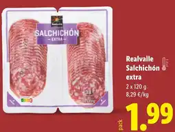 Lidl REALVALLE Salchichón extra oferta