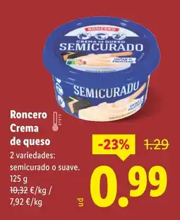 Lidl RONCERO Crema de queso oferta