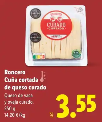 Lidl RONCERO Cuña cortada de queso curado oferta