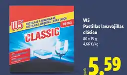 Lidl W5 Pastillas lavavajillas clásico oferta