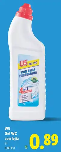 Lidl W5 Gel WC con lejía oferta