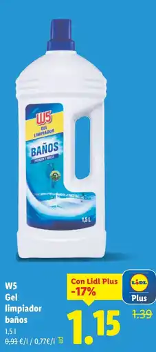 Lidl W5 Gel limpiador baños oferta