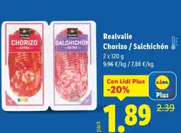 Lidl REALVALLE Chorizo / Salchichón oferta