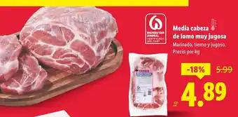 Lidl Media cabeza de lomo muy jugosa oferta