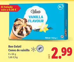 Lidl BON GELATI Conos de vainilla oferta