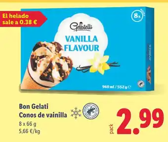 Lidl BON GELATI Conos de vainilla oferta