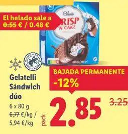 Lidl BON GELATI Sándwich dúo oferta