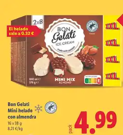 Lidl BON GELATI Mini helado con almendra oferta