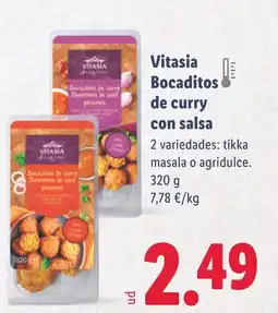 Lidl Vitasia Bocaditos de curry con salsa oferta