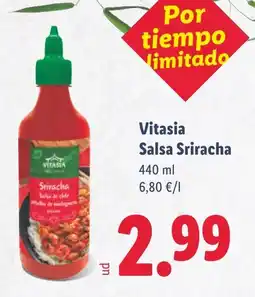 Lidl Vitasia Salsa Sriracha oferta