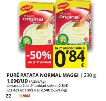 Supermercados MAS Puré Patata Normal Maggi 230g oferta