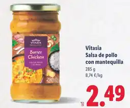 Lidl Vitasia Salsa de pollo con mantequilla oferta