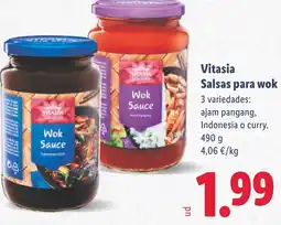 Lidl Vitasia Salsas para wok oferta