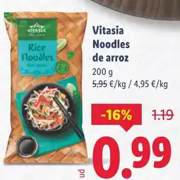Lidl Vitasia Noodles de arroz oferta