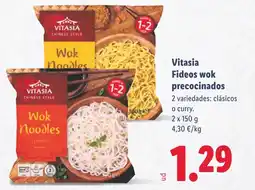 Lidl Vitasia Fideos wok precocinados oferta