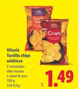 Lidl Vitasia Tortilla chips asiáticas oferta