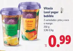 Lidl Vitasia Lassi yogur bebible oferta