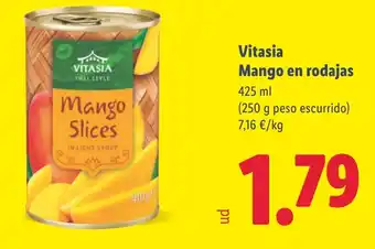 Lidl Vitasia Mango en rodajas oferta