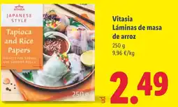 Lidl Vitasia Láminas de masa de arroz oferta