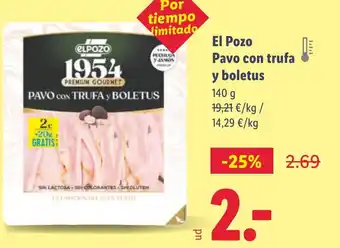 Lidl El POZO Pavo con trufa y boletus oferta