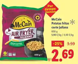 Lidl MCCAIN Patatas fritas corte juliana oferta
