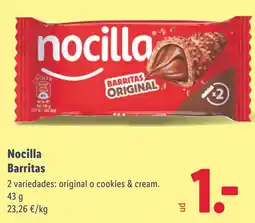 Lidl NOCILLA Barritas oferta
