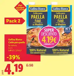 Lidl GALLINA BLANCA Caldo para paella oferta