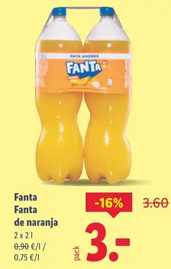 Lidl FANTA de naranja oferta
