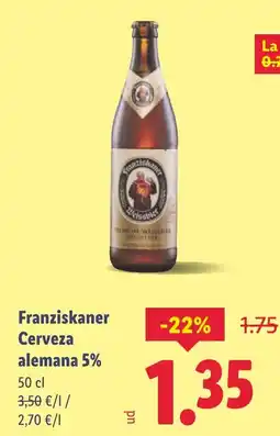 Lidl Franziskaner Cerveza alemana 5% oferta
