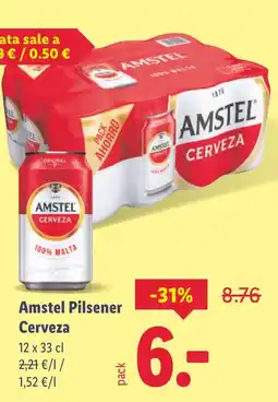 Lidl AMSTEL Pilsener Cerveza oferta