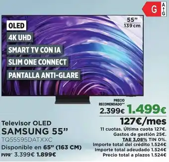 Hipercor SAMSUNG 55" Televisor OLED oferta