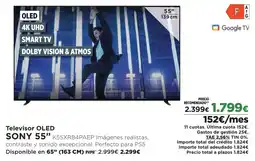Hipercor SONY 55" Televisor OLED oferta