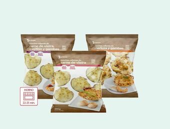 La Sirena Conchas de carne de vieira, mejillón y gambas / merluza y gambas o carne de vieira oferta